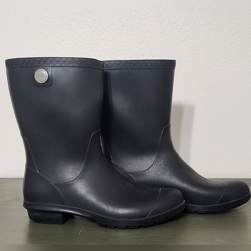 UGG Black Rain Boots